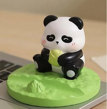 Flaze FLAZE Bamboo Panda Handmade Resin Art Phone Holder Table Creative Phone Holder