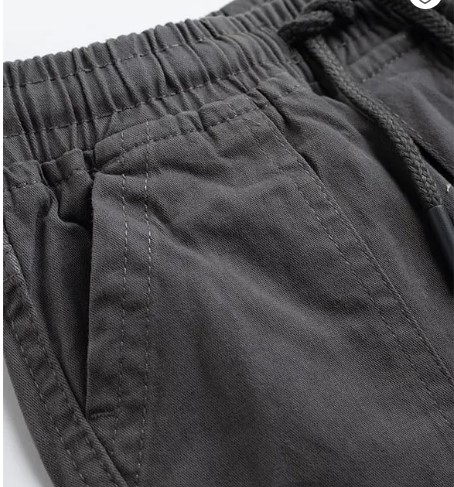Babyhug Twill Woven Full Length Trousers with Stretch & Pockets - Grey